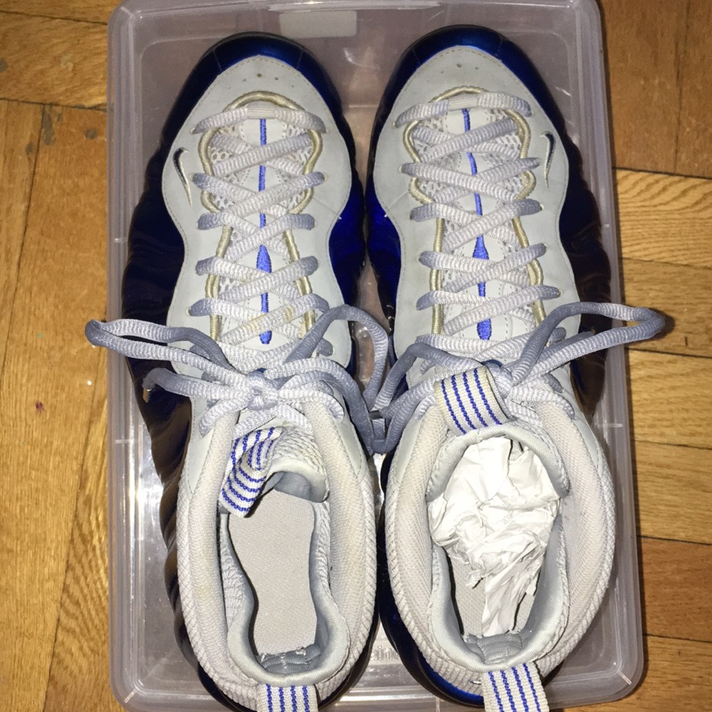 mens Nike Foamposite electric/blue sneakers - Picture 4 of 7